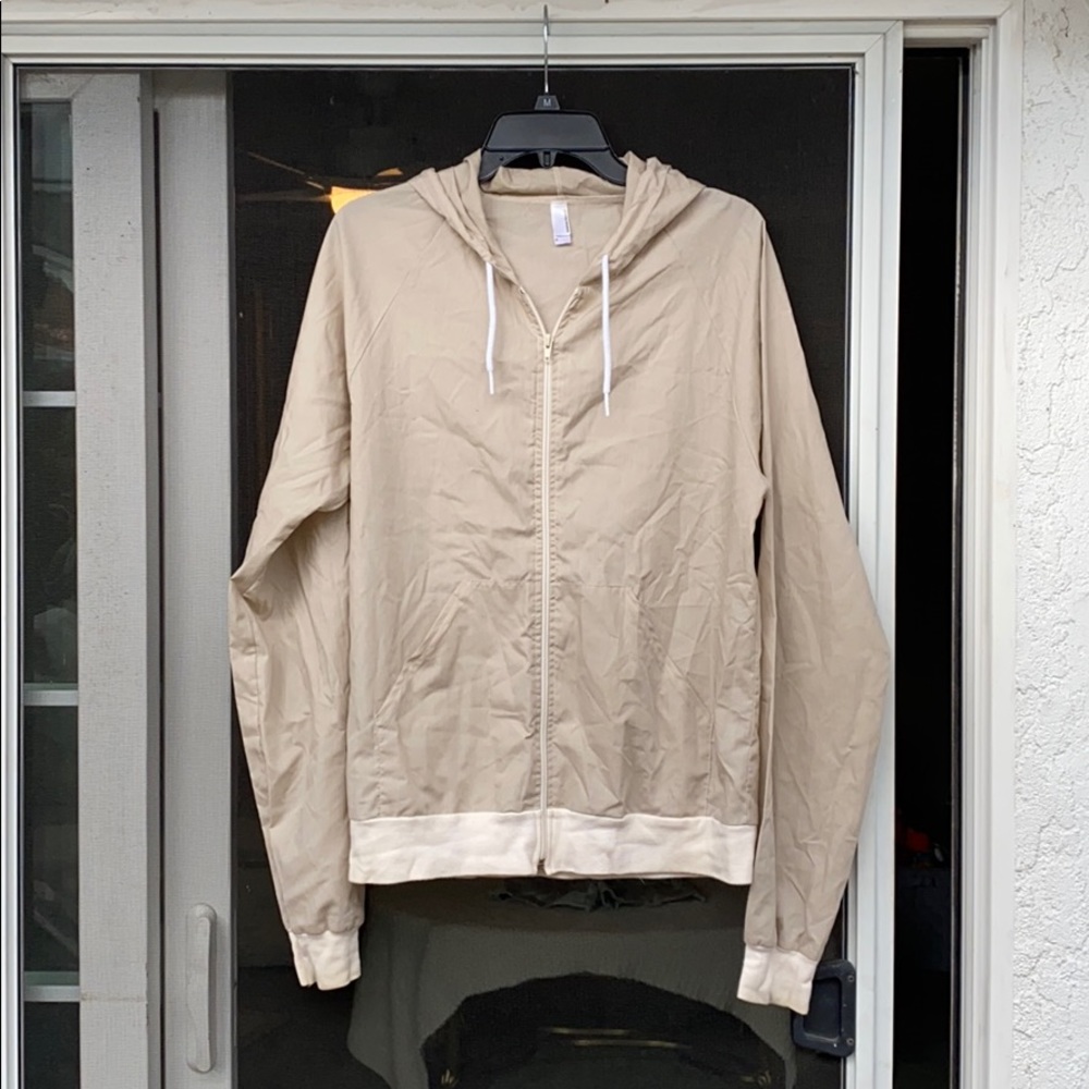 American Apparel zip-up beige